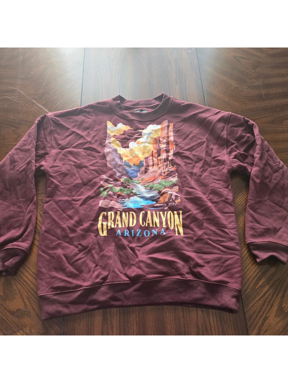 Grand Canyon Arizona graphic sweatshirt burgundy womens size M